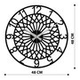 Wallity Reloj de Pared Decorativo S009 de Metal Negro 48x48 cm